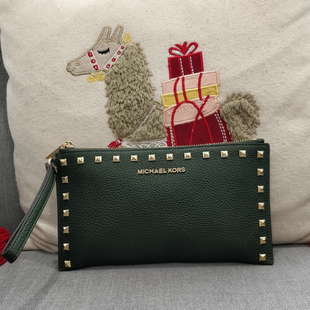 Authentic Michael Kors stud wristlet